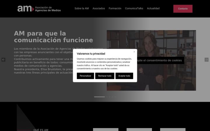 Snímek obrazovky agenciasdemedios.com
