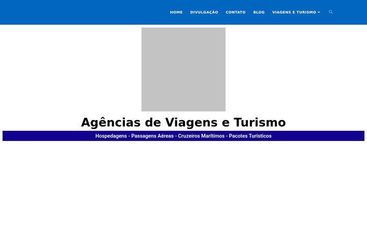 Snímek obrazovky agenciasdeviagenseturismo.com.br