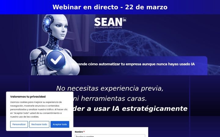 Screenshot of agenciasean.com