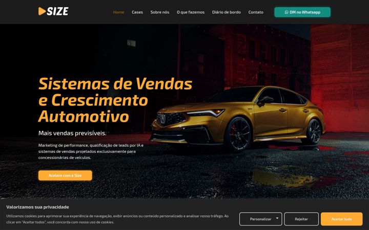 Screenshot di agenciasize.com.br