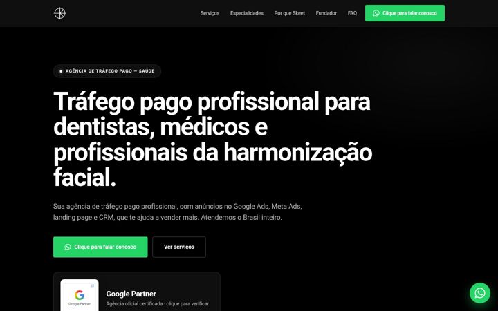 Screenshot di agenciaskeet.com.br
