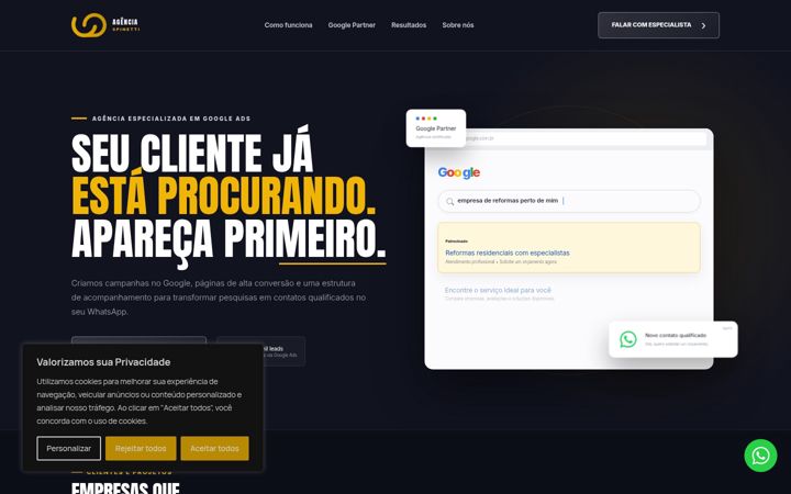 Screenshot von agenciaspinetti.com