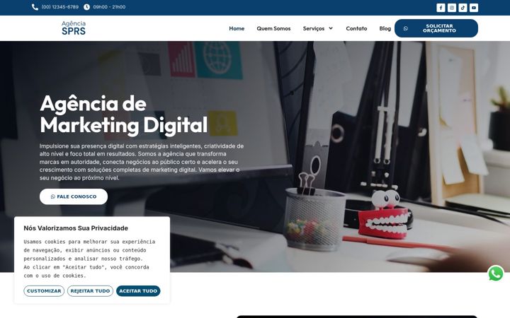 Screenshot of agenciasprs.com