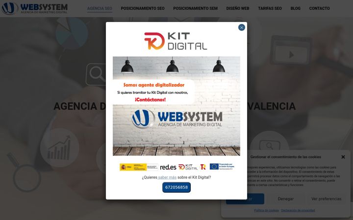 Screenshot of agenciasseoenvalencia.es