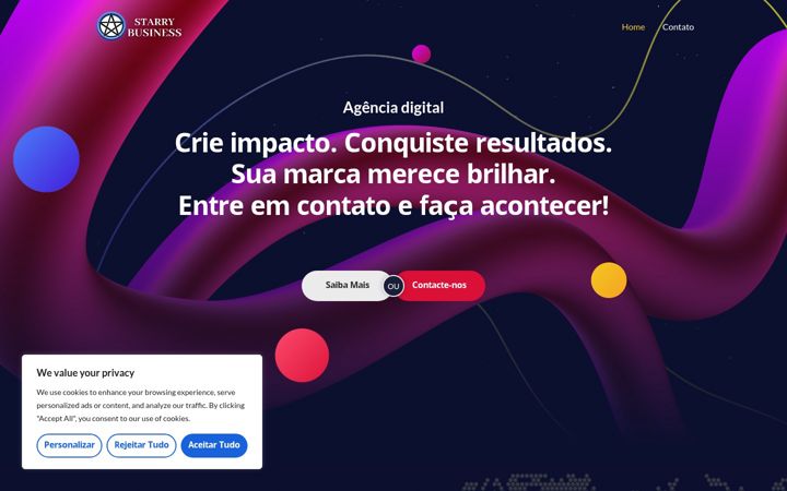 Screenshot ta' agenciastarrybusiness.com.br