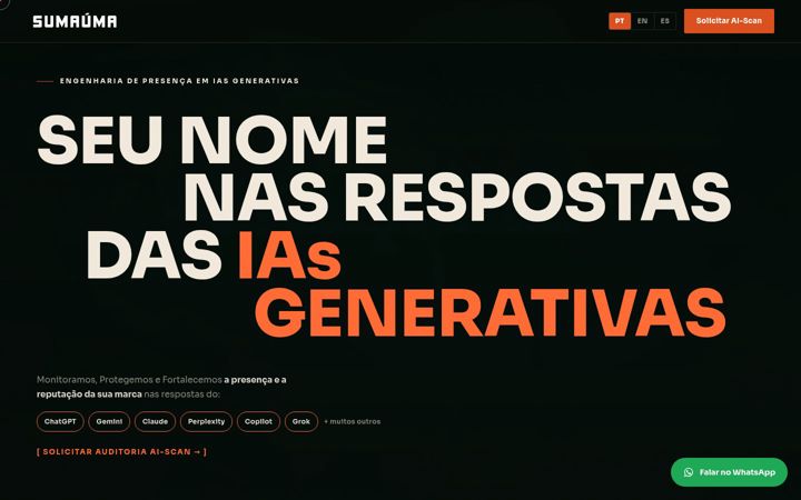 Screenshot von agenciasumauma.com