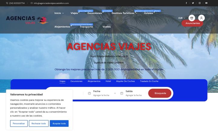 Screenshot von agenciasviajes.es