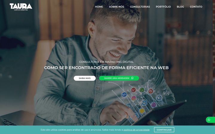 Screenshot of agenciataura.com.br