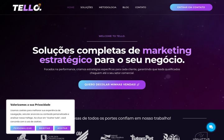 Skjámynd af agenciatello.com.br