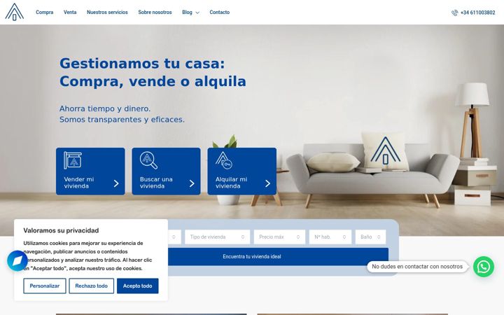Screenshot of agenciatodoviviendas.es