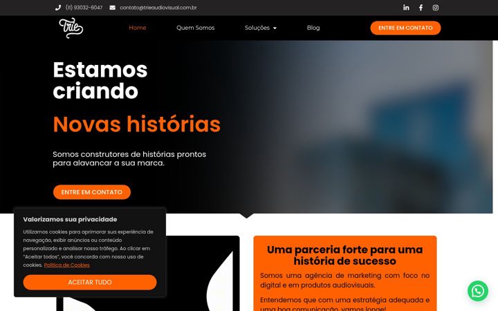 Ekrano kopija agenciatrie.com.br
