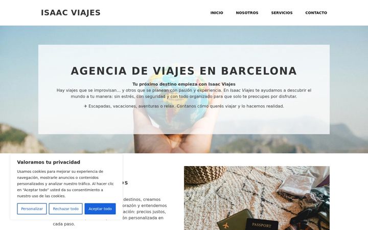 Screenshot of agenciaviajes-isaac.es
