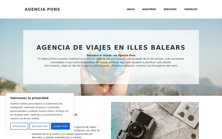 Screenshot of agenciaviajes-pons.es