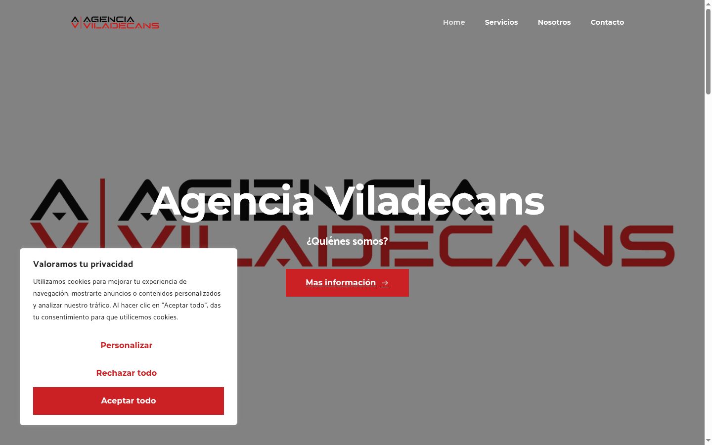 Screenshot του banner συγκατάθεσης που εμφανίστηκε πριν από οποιαδήποτε αλληλεπίδραση