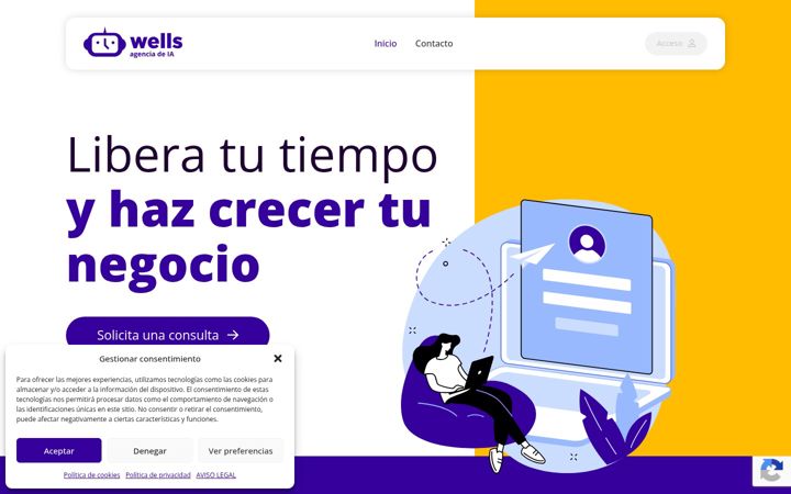 Screenshot of agenciawells.com