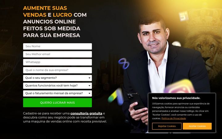 Screenshot of agenciawg.net.br