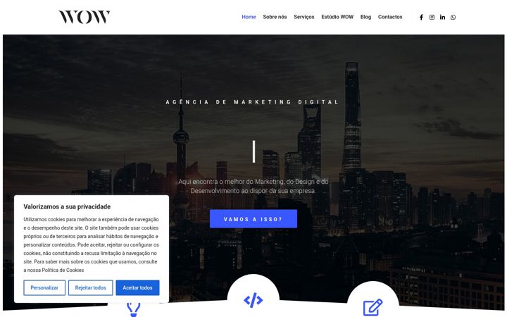 Screenshot of agenciawow.pt