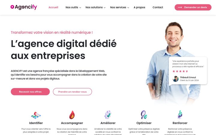 Ekrano kopija agencify.fr