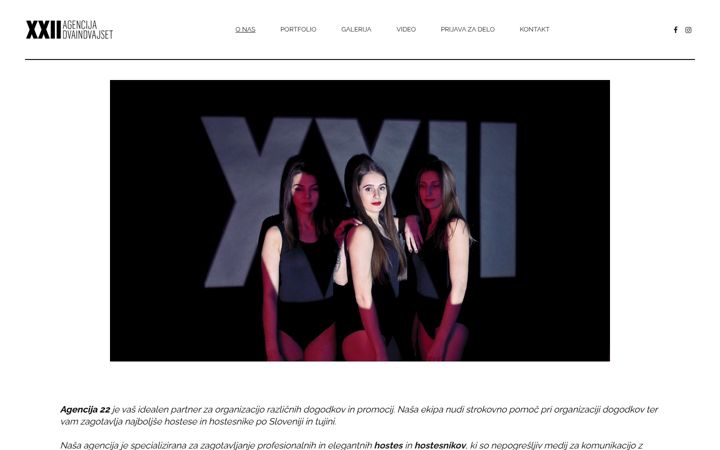 Screenshot of agencija22.si