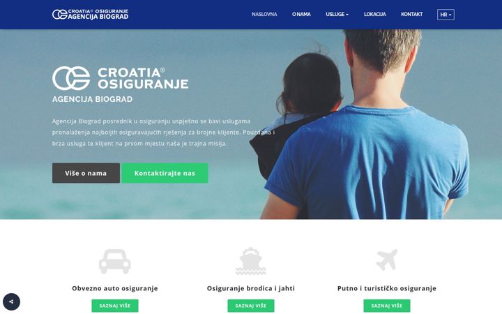 Screenshot of agencijabiograd.hr