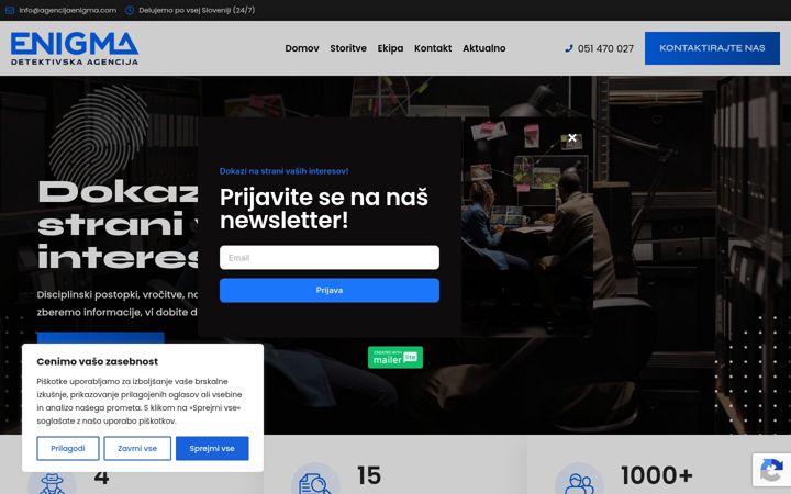 Screenshot of agencijaenigma.com