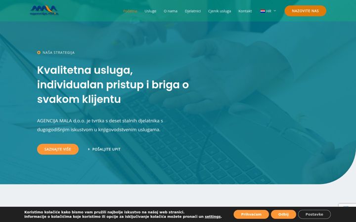 Screenshot of agencijamala.com