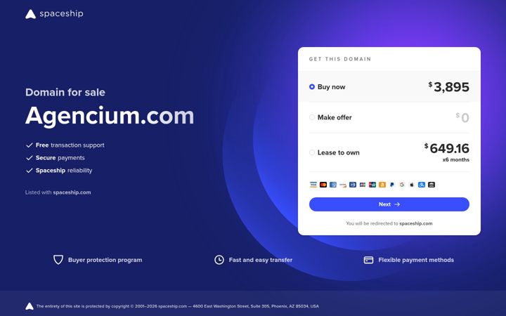 Ekrano kopija agencium.com