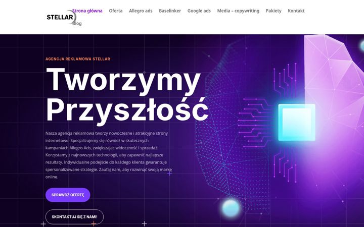 Kuvakaappaus sivustosta agencja-stellar.pl