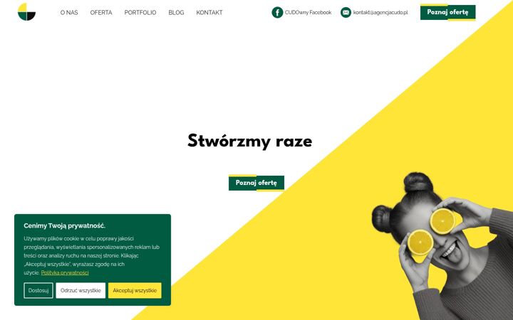 Snímek obrazovky agencjacudo.pl
