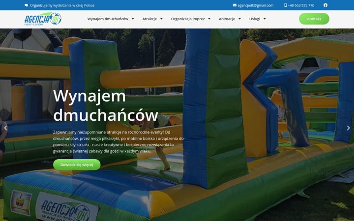 Kuvakaappaus sivustosta agencjadk.pl