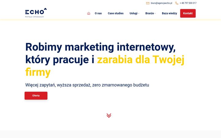 Screenshot ta' agencjaecho.pl