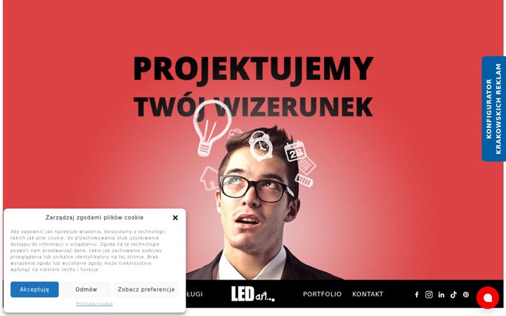 Kuvakaappaus sivustosta agencjareklamy.krakow.pl