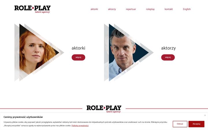 Ekraanipilt saidist agencjaroleplay.pl