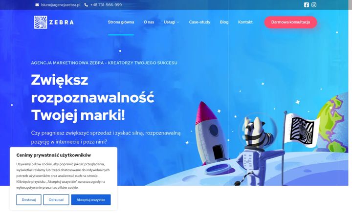 Captura de pantalla de agencjazebra.pl