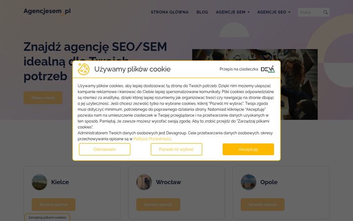 Screenshot of agencjesem.pl