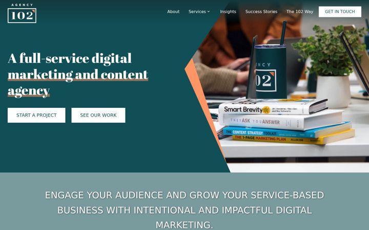 Screenshot of agency102.com