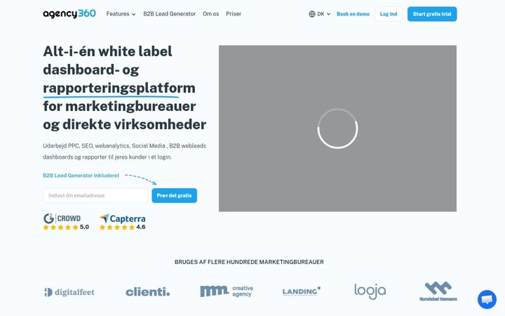 Screenshot of agency360.dk