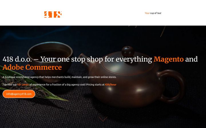 Snímek obrazovky agency418.com