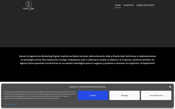 Skærmbillede af agencycosta.com