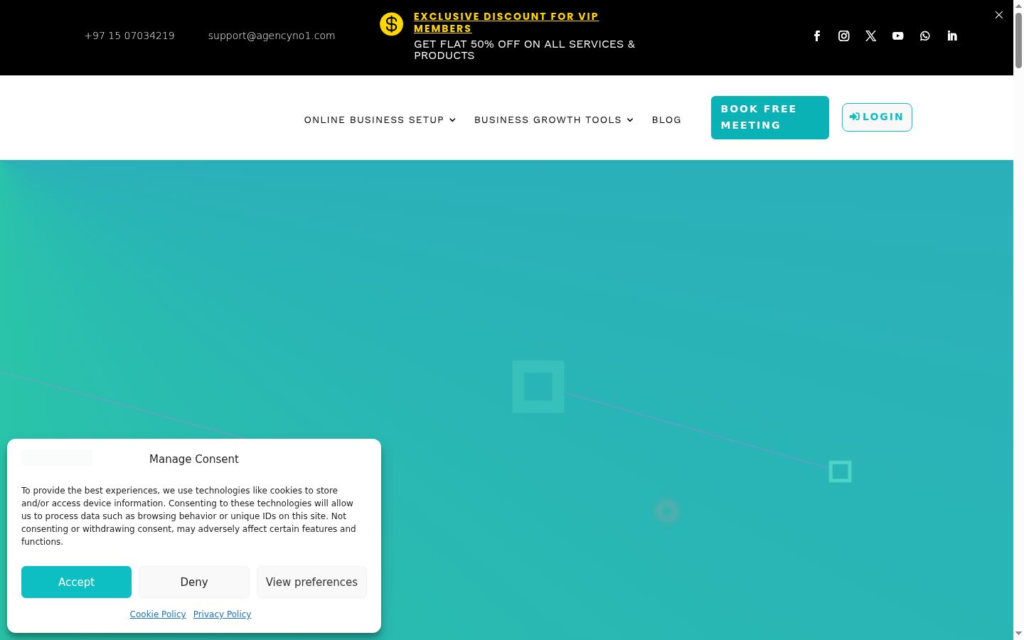 Screenshot van de toestemmingsbanner zoals getoond vóór enige interactie