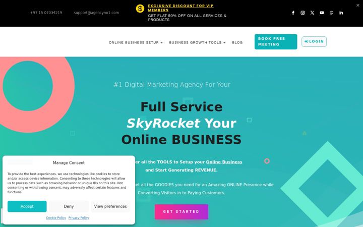 Screenshot of agencyno1.com
