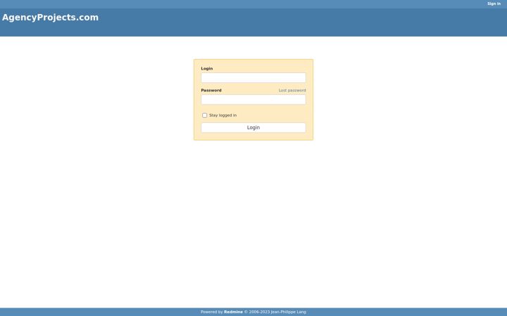 Screenshot of agencyprojects.com