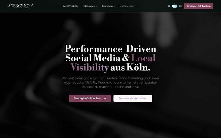 Screenshot of agencysix.de
