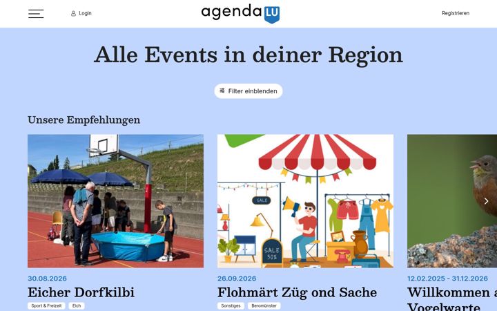 Screenshot of agenda-lu.ch