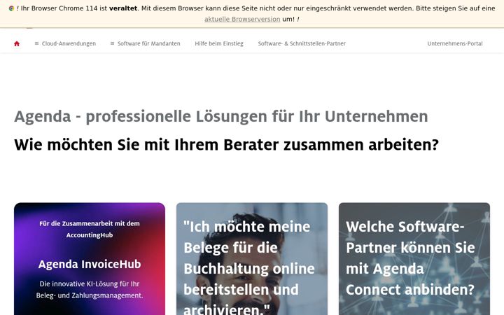 Screenshot of agenda-mandanten.de
