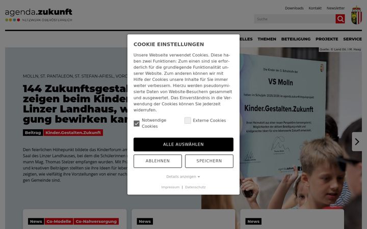 Screenshot of agenda-zukunft.at