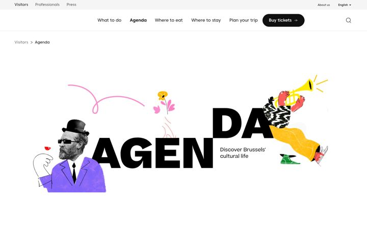 Screenshot of agenda.brussels