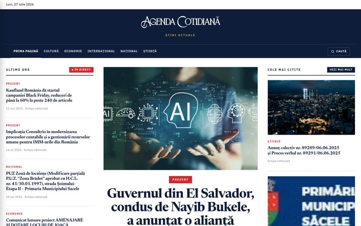 Capture d'écran de agendacotidiana.ro