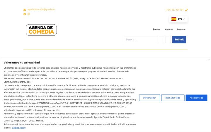 Screenshot of agendadecomedia.es