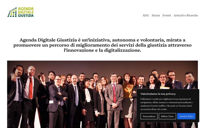 Screenshot of agendadigitalegiustizia.it